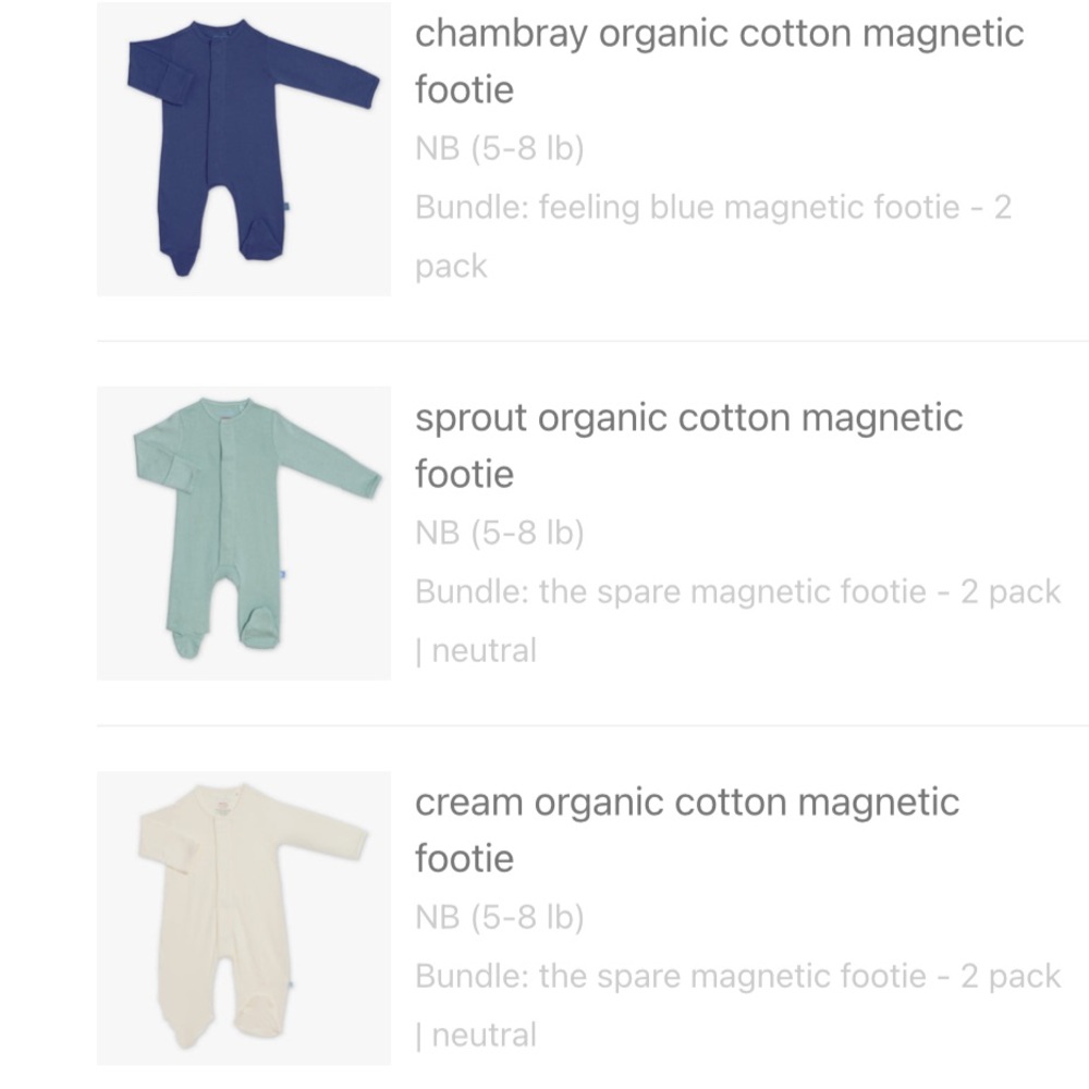 Simply magnetic me newborn bundle (6 pjs)